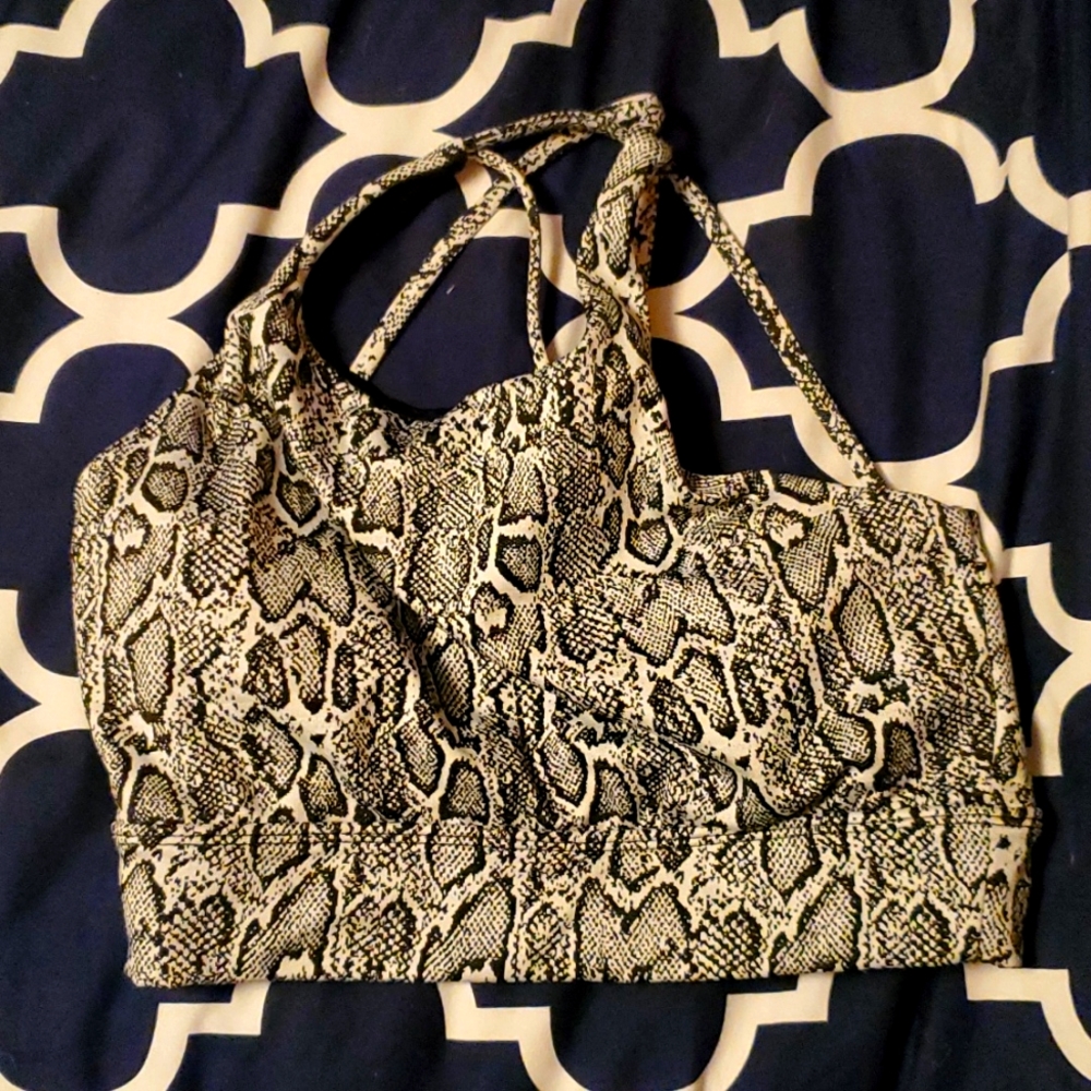 Snake sports bra
